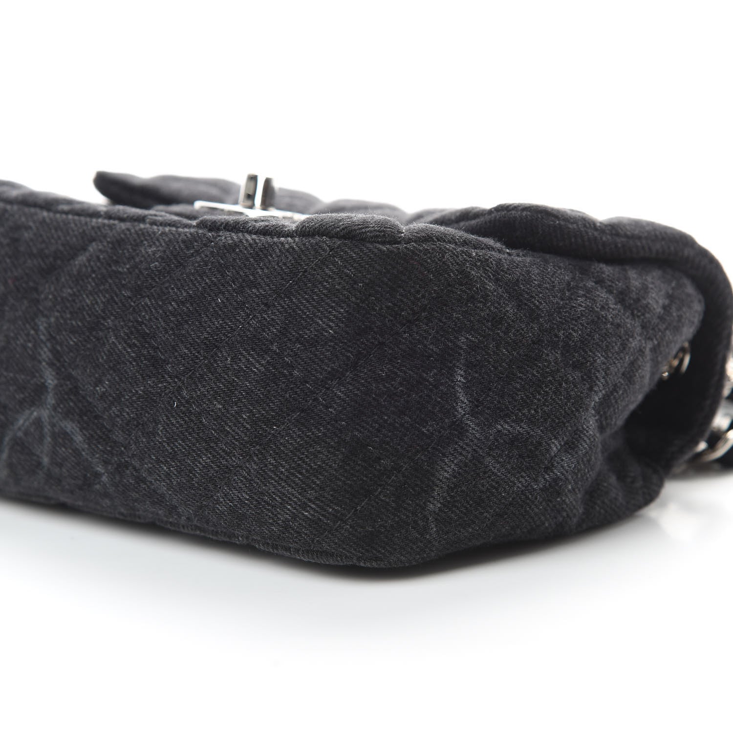 Chanel Denim CC Quilted Mini Square Flap Black 10 of 11