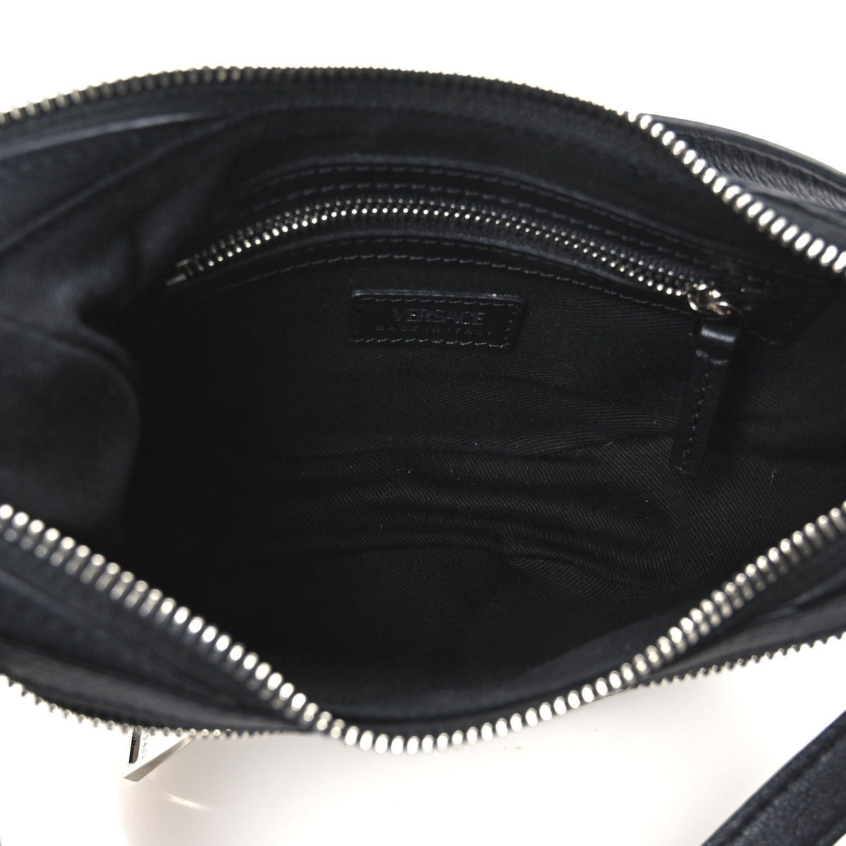Calfskin Mini Repeat Zip Hobo Black