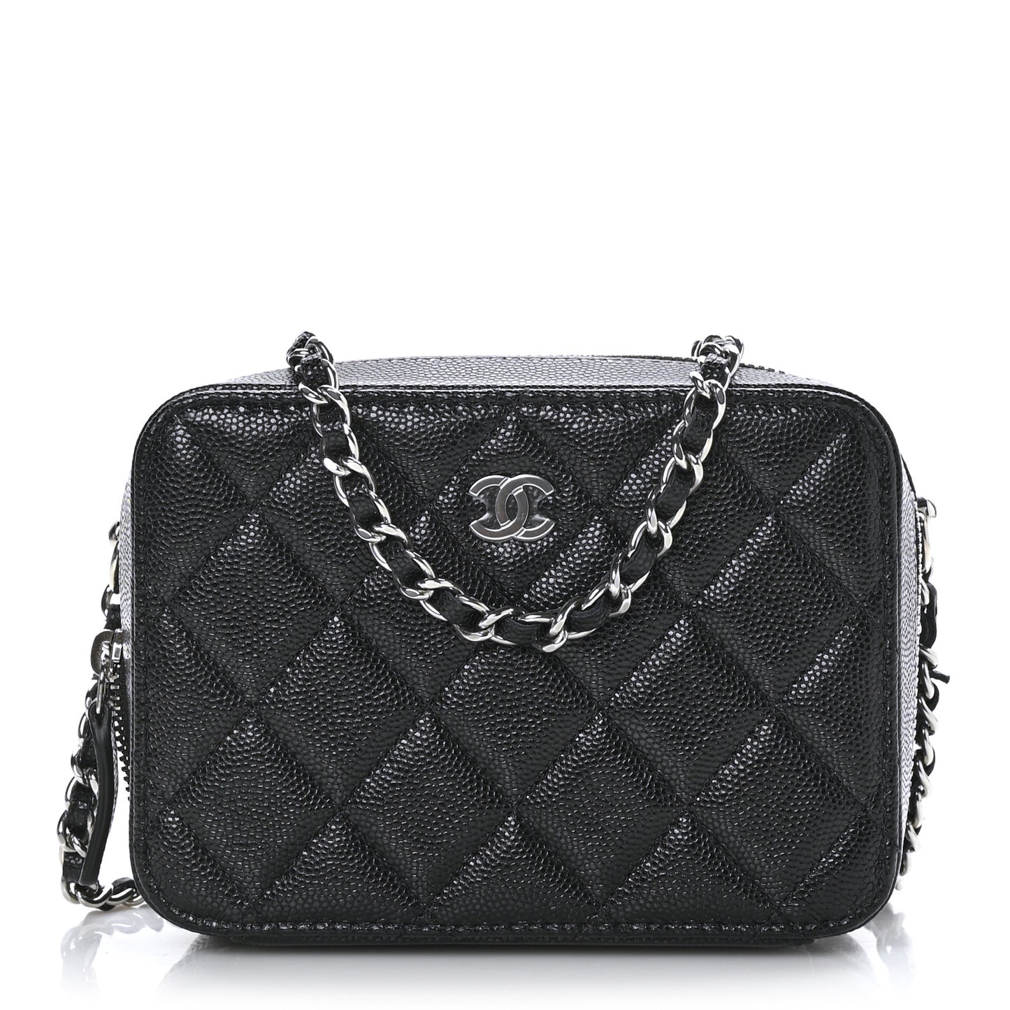 Caviar Quilted Camera Bag Black
