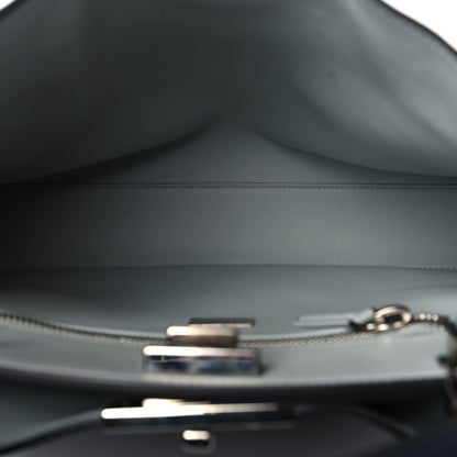 Fendi Vitello Tahiti Burro Large Peekaboo Iconic Essentially Satchel Blue Notte Grigio Perla 5 of 12