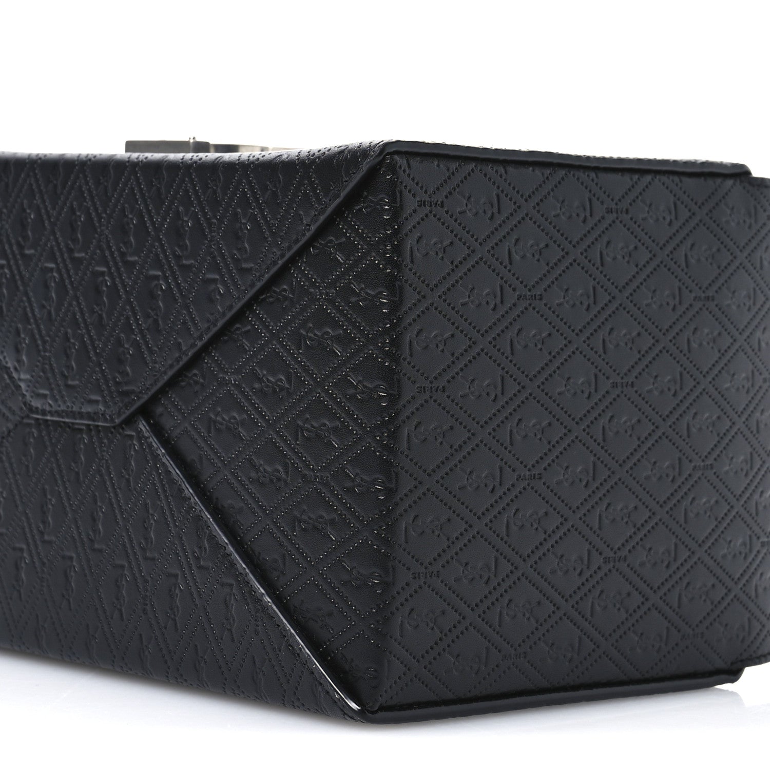 Saint Laurent Calfskin Monogram Take Away Box Black 10 of 11