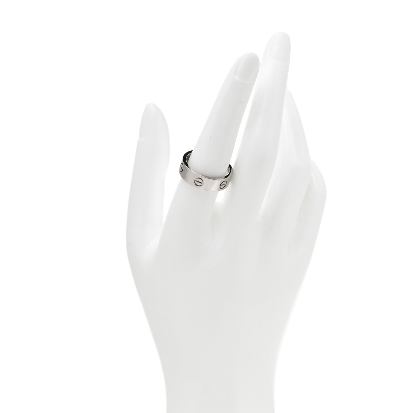 18K White Gold 5.5mm LOVE Ring 57 8
