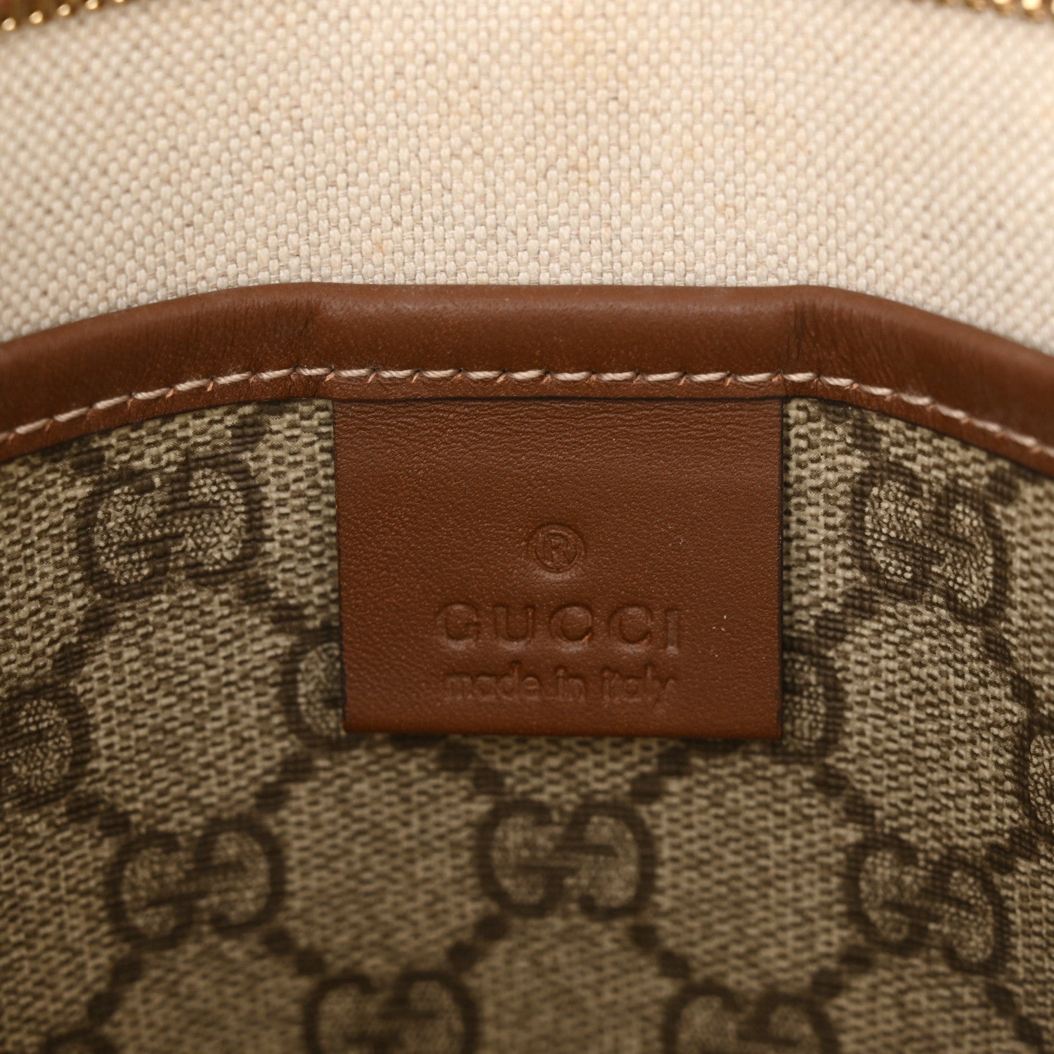 Gucci GG Plus Monogram Signature Web Loop Messenger Brown 6 of 10