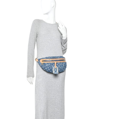 Louis Vuitton Monogram Denim High Rise Bumbag Blue 2 of 9