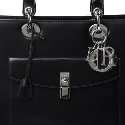 Christian Dior Box Calfskin Lady Dior Pouch Tote Black 10 of 10