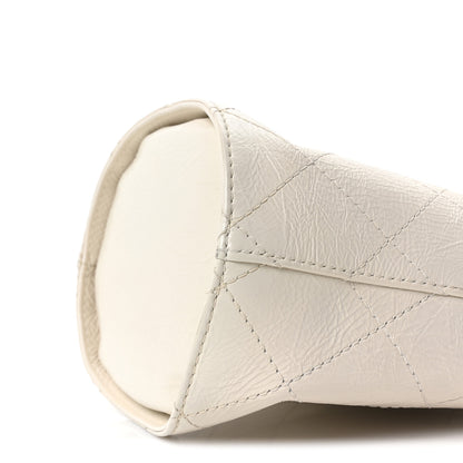 Chanel Crumpled Calfskin Bucket Bag White 10 of 10