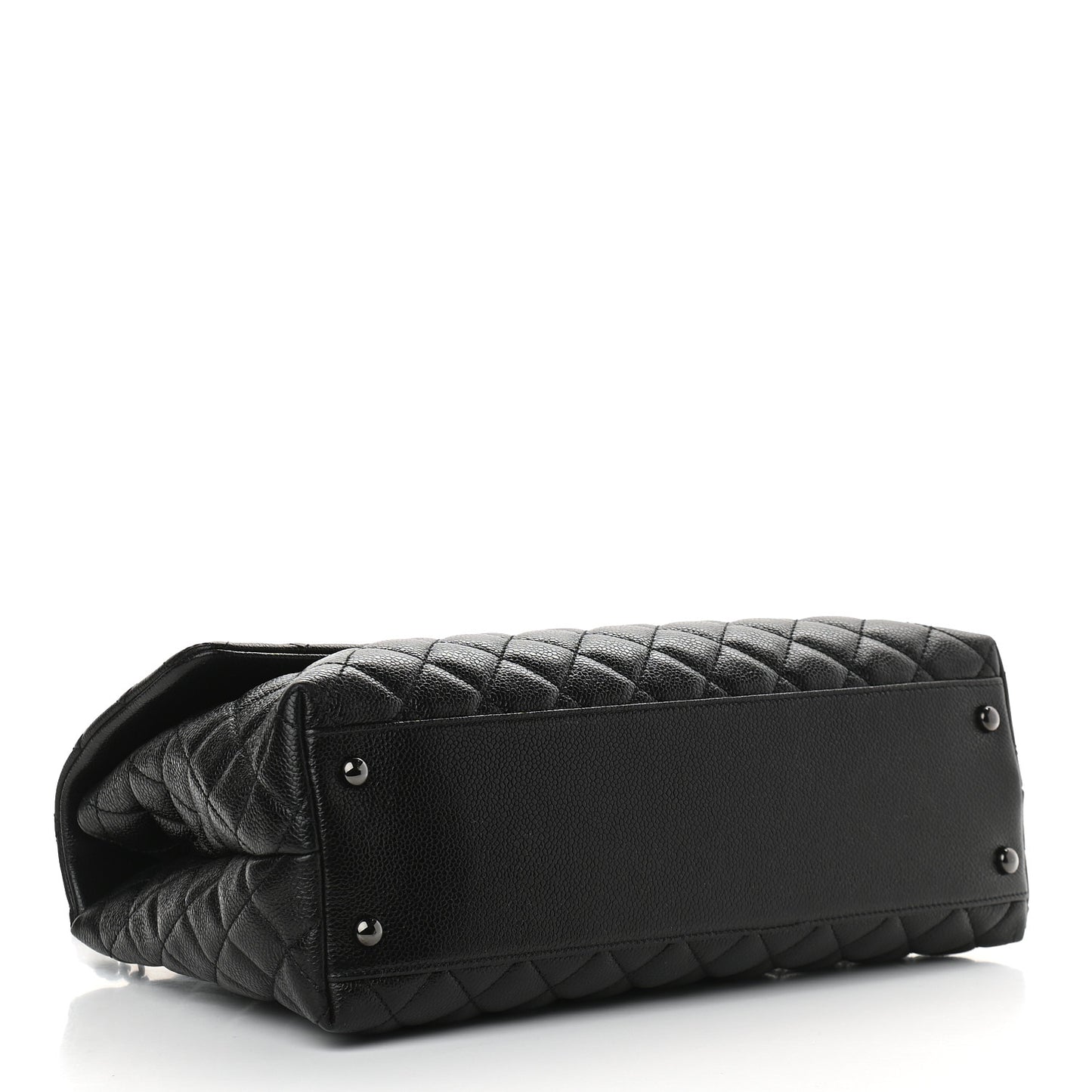 Caviar Quilted Medium Coco Handle Flap So Black