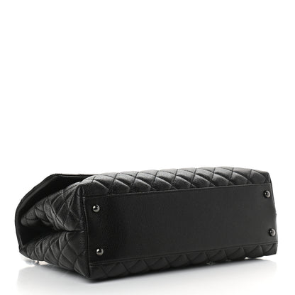 Chanel Caviar Quilted Medium Coco Handle Flap So Black 4 of 9