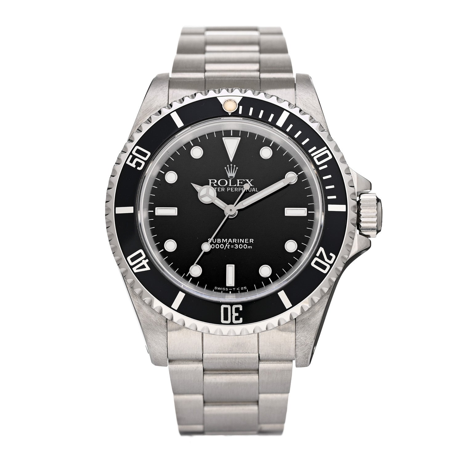 Rolex Stainless Steel 40mm Oyster Perpetual Submariner Watch Black 14060 1 of 4