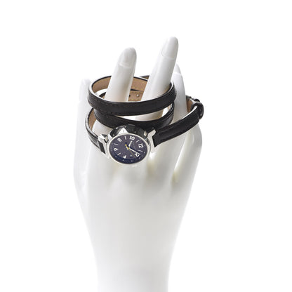 Louis Vuitton Stainless Steel Calfskin 28mm Tambour Triple Wrap Quartz Watch Brown 2 of 6