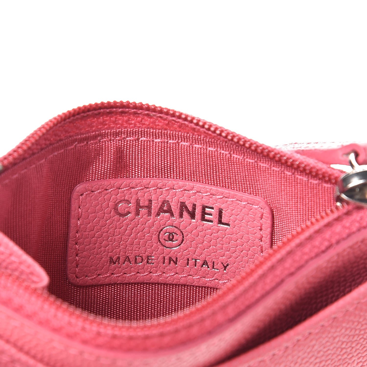 Chanel Caviar CC Zip Card Holder Pink 6 of 7