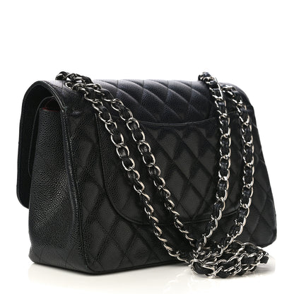 Chanel Caviar Quilted Jumbo Double Flap Black 3 of 13