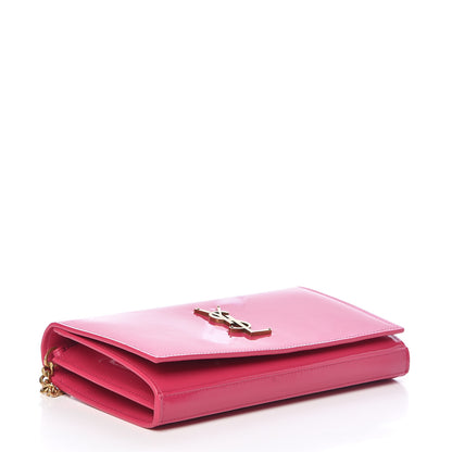 Saint Laurent Patent Calfskin Monogram Kate Chain Wallet Fresh Fuxia 4 of 9