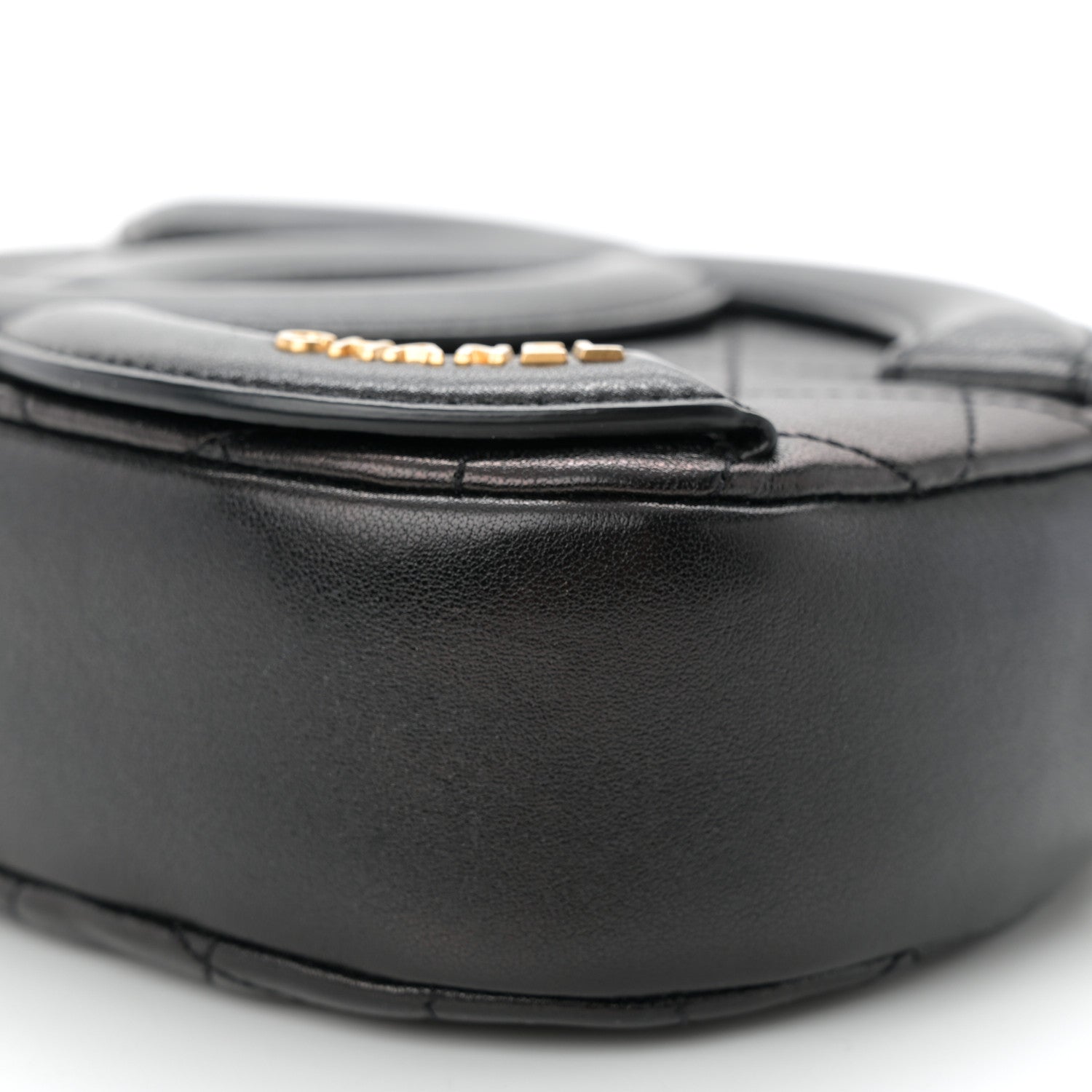 Chanel Lambskin Quilted Coco Midnight Camera Case Black 10 of 10