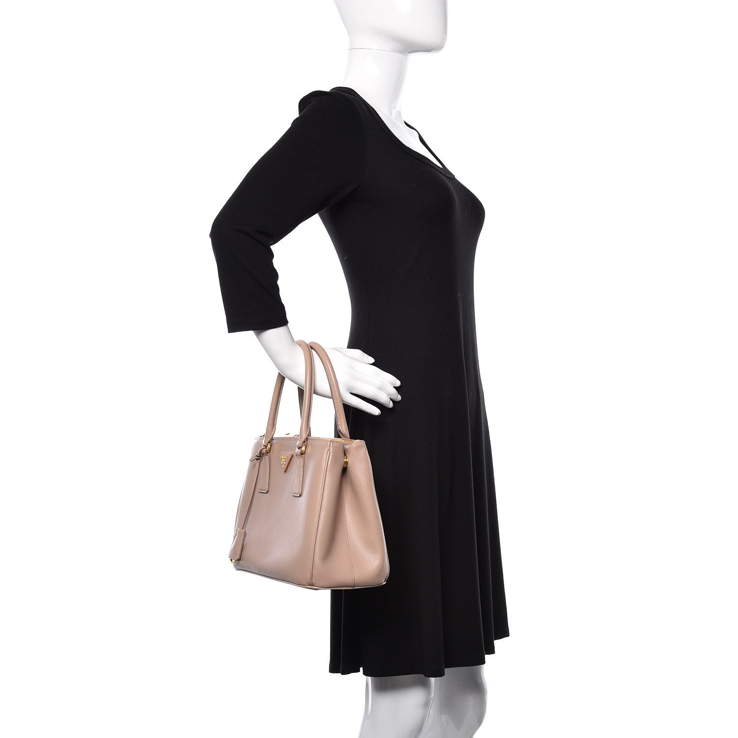 Prada Saffiano Small Galleria Double Zip Tote Cammeo 3 of 20
