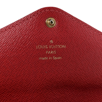 Louis Vuitton Damier Ebene Josephine Wallet Red 6 of 7