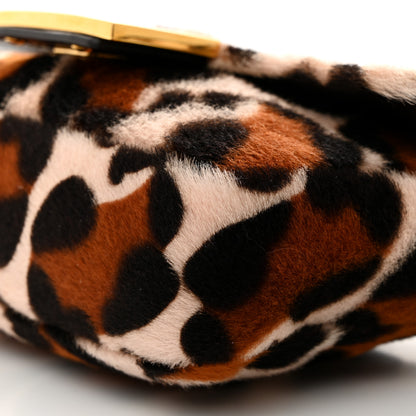 Fendi Calf Hair Leopard Print Mini Baguette Pink Brown 10 of 10