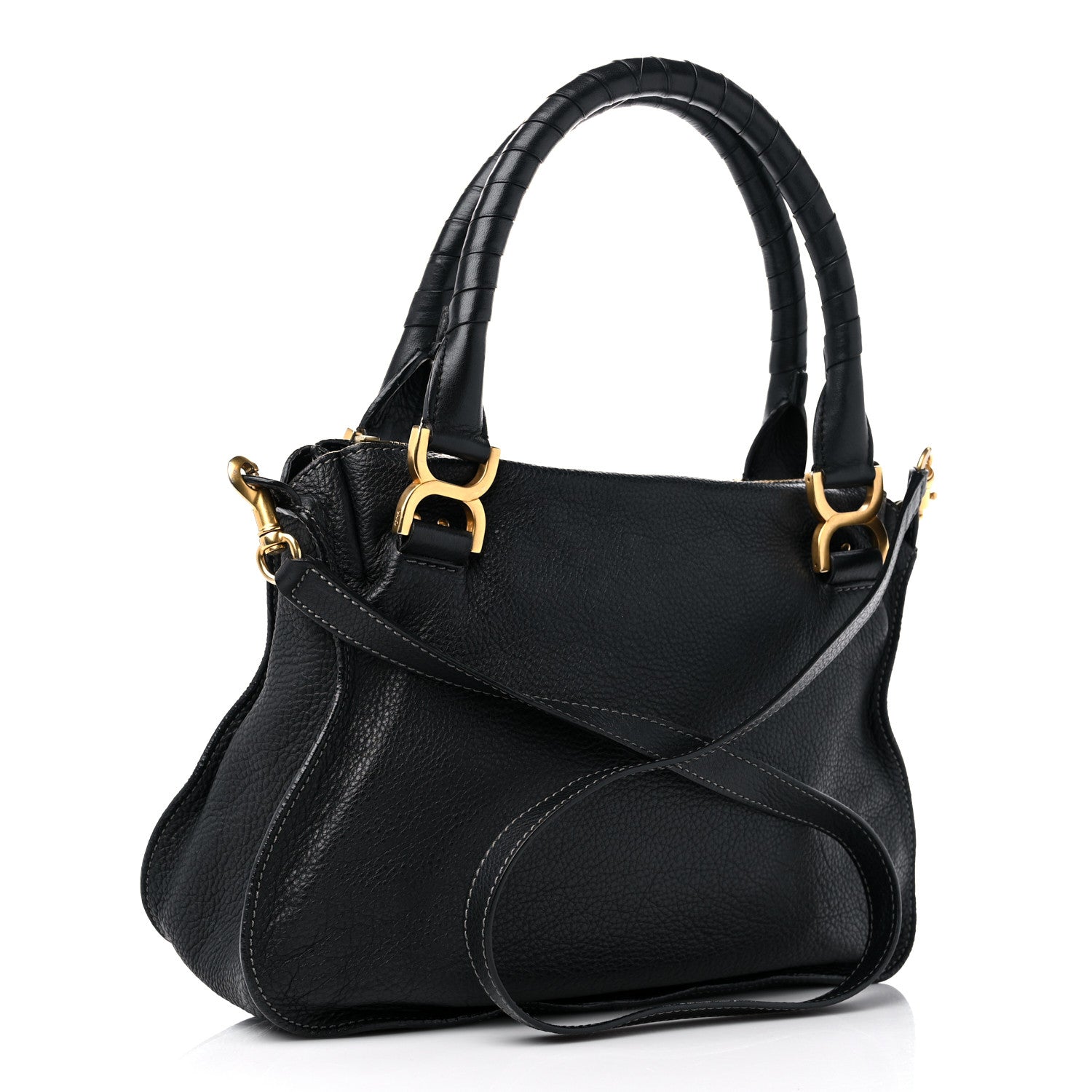 Chloe Calfskin Medium Marcie Satchel Black 3 of 12