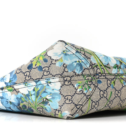 Gucci GG Supreme Monogram Blooms Medium Reversible Tote Beige Blue Navy 8 of 15