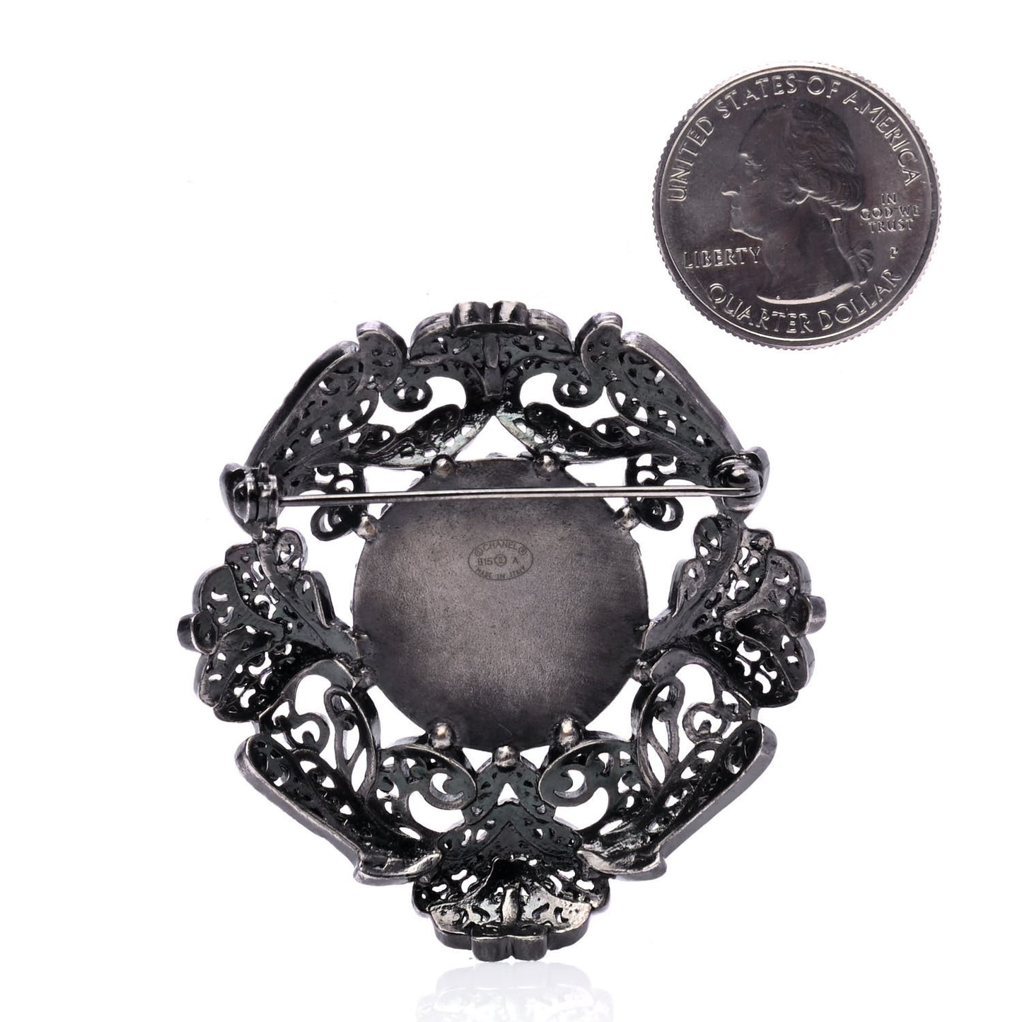 Ruthenium CC Brooch
