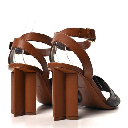 Louis Vuitton Calfskin Perforated Monogram Silhouette Sandals 40 Gold 4 of 8