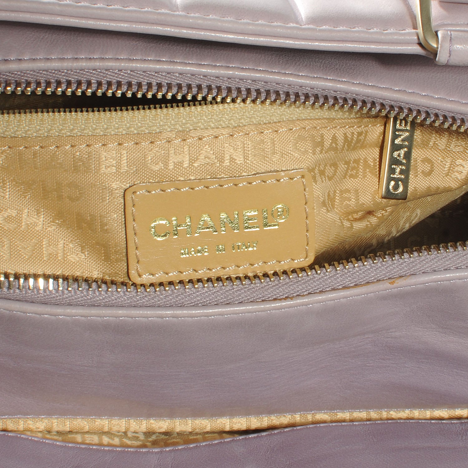 Chanel Lambskin Chocolate Bar Quilted Bag Lilac 8 of 9