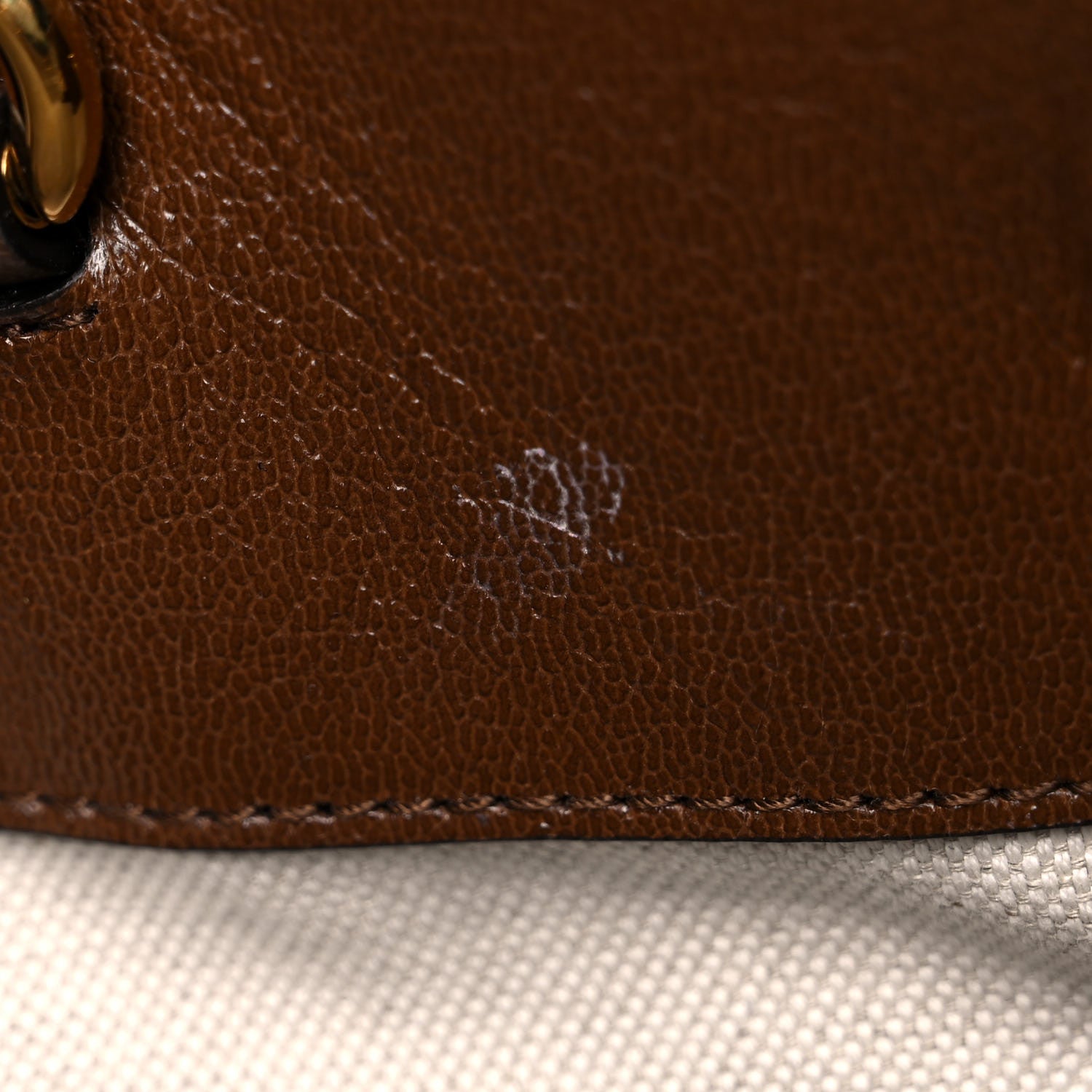Gucci Monogram Calfskin Large Horsebit 1955 Tote Bag Beige Brown Sugar 12 of 13