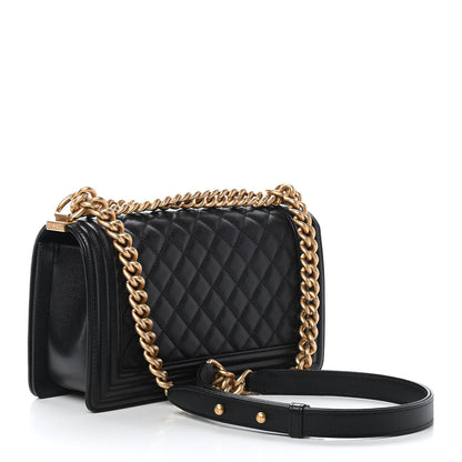 Chanel Caviar Quilted Medium Boy Flap Black 3 of 9