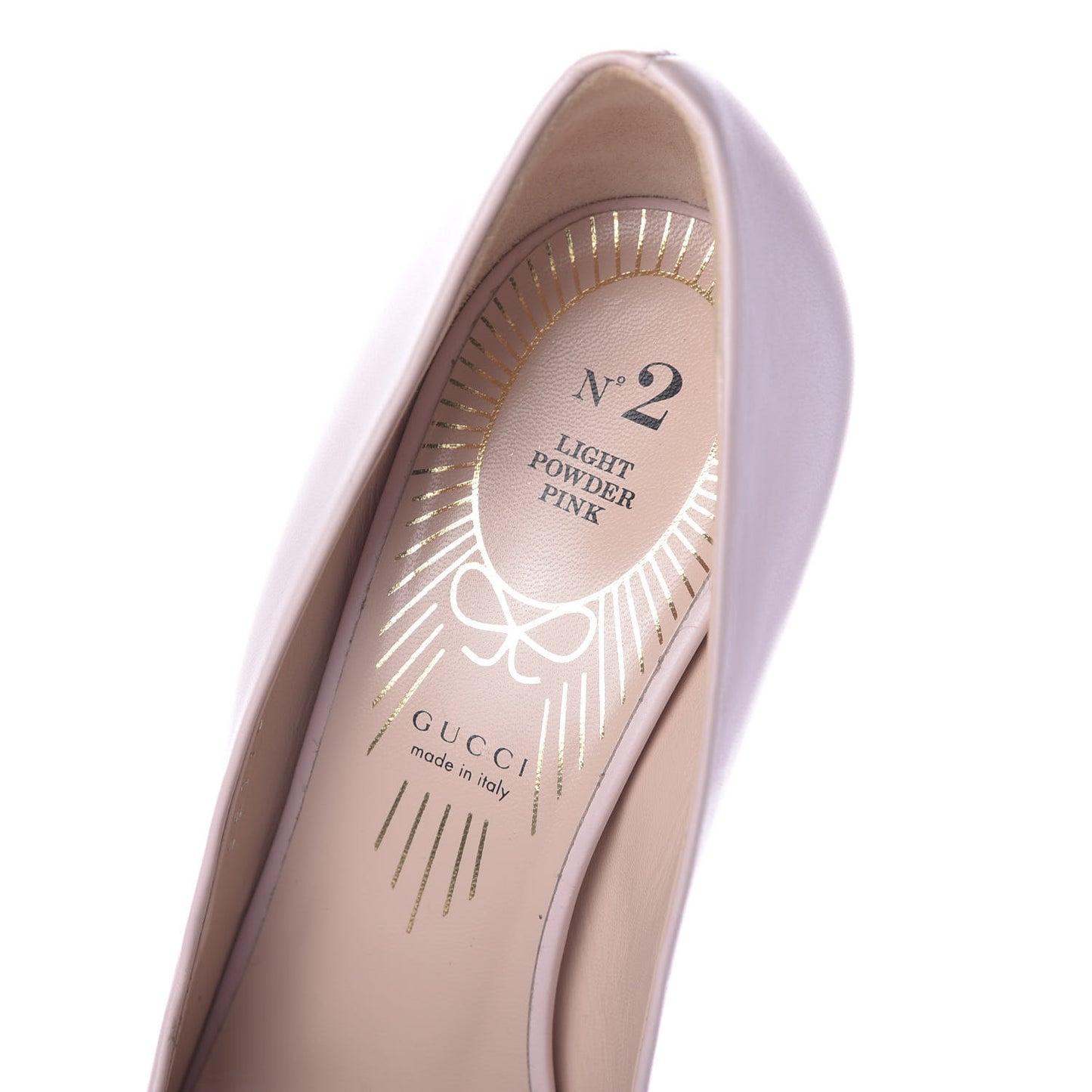 Nappa Bow High Heel Pumps 37 Powder Pink