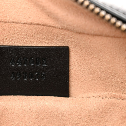 Gucci Calfskin Matelasse Small GG Marmont Chain Shoulder Bag Black 7 of 11