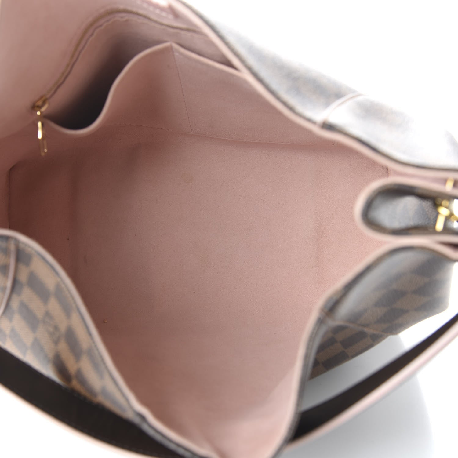 Louis Vuitton Damier Ebene Caissa Hobo Rose Ballerine 5 of 10