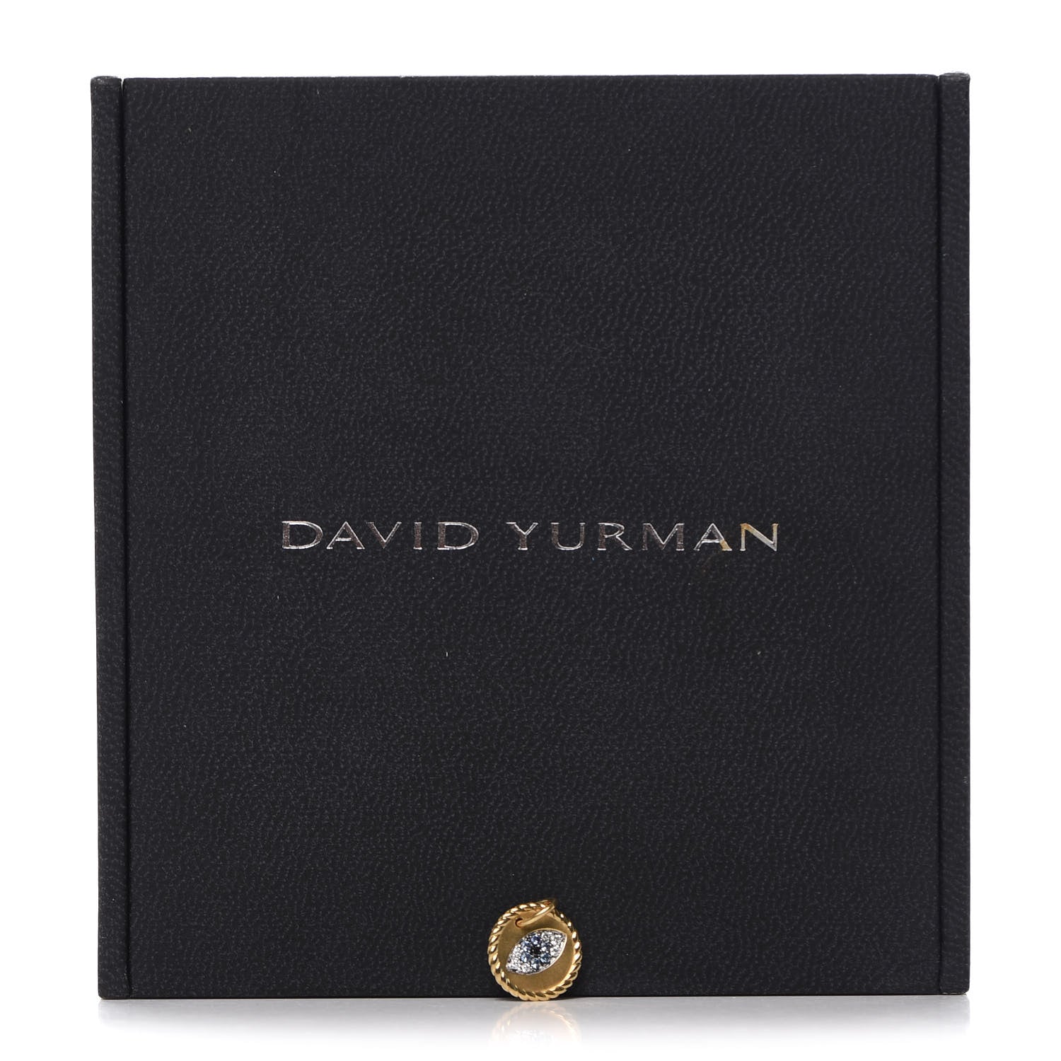 David Yurman 18K Yellow Gold Blue Sapphire Diamond Evil Eye Pendant 3 of 3