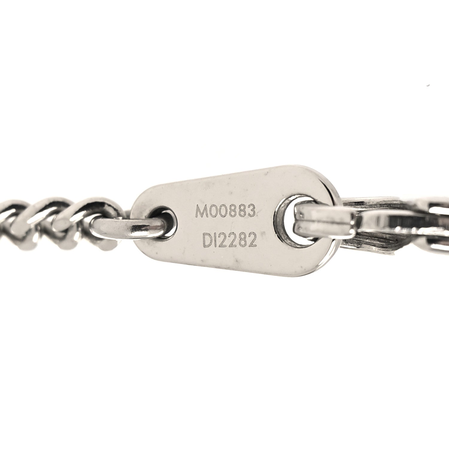 Louis Vuitton Monogram Chain Shades Locket Pendant Necklace Silver 8 of 8