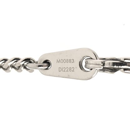 Louis Vuitton Monogram Chain Shades Locket Pendant Necklace Silver 8 of 8