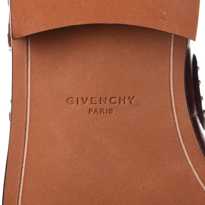 Givenchy Crocodile Embossed Calfskin Studded Elegant Flat Bootie 38.5 Brown 8 of 10