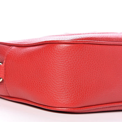 Gucci Pebbled Calfskin Small Soho Disco Bag Tabasco Red 8 of 9