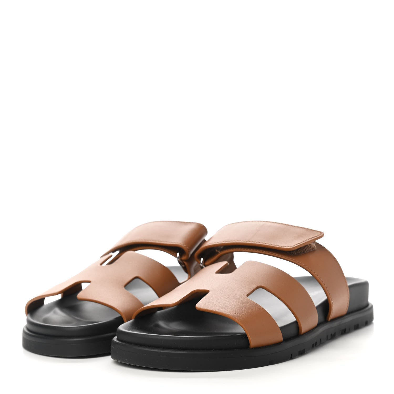 Hermes Calfskin Womens Chypre Sandals 35 Gold 3 of 9