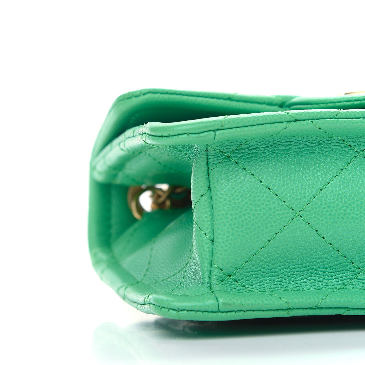 Chanel Caviar Quilted Mini Sweet Classic Flap Green 8 of 9