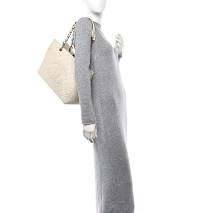 Chanel Caviar Quilted Grand Shopping Tote GST White 2 of 19