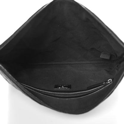 Chanel Crumpled Calfskin Quilted Large Cosmetic Case So Black 5 of 9