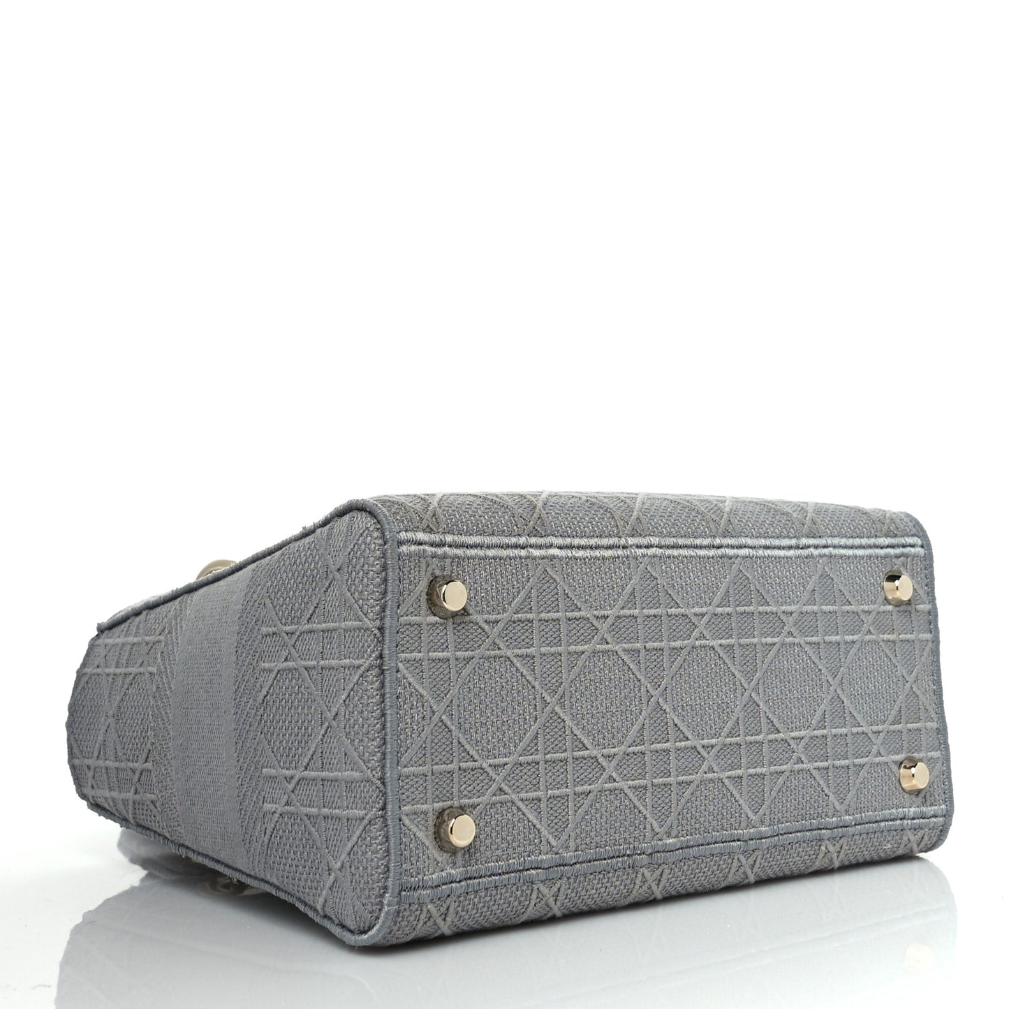 Canvas Embroidered Cannage Medium Lady D-Lite Gray