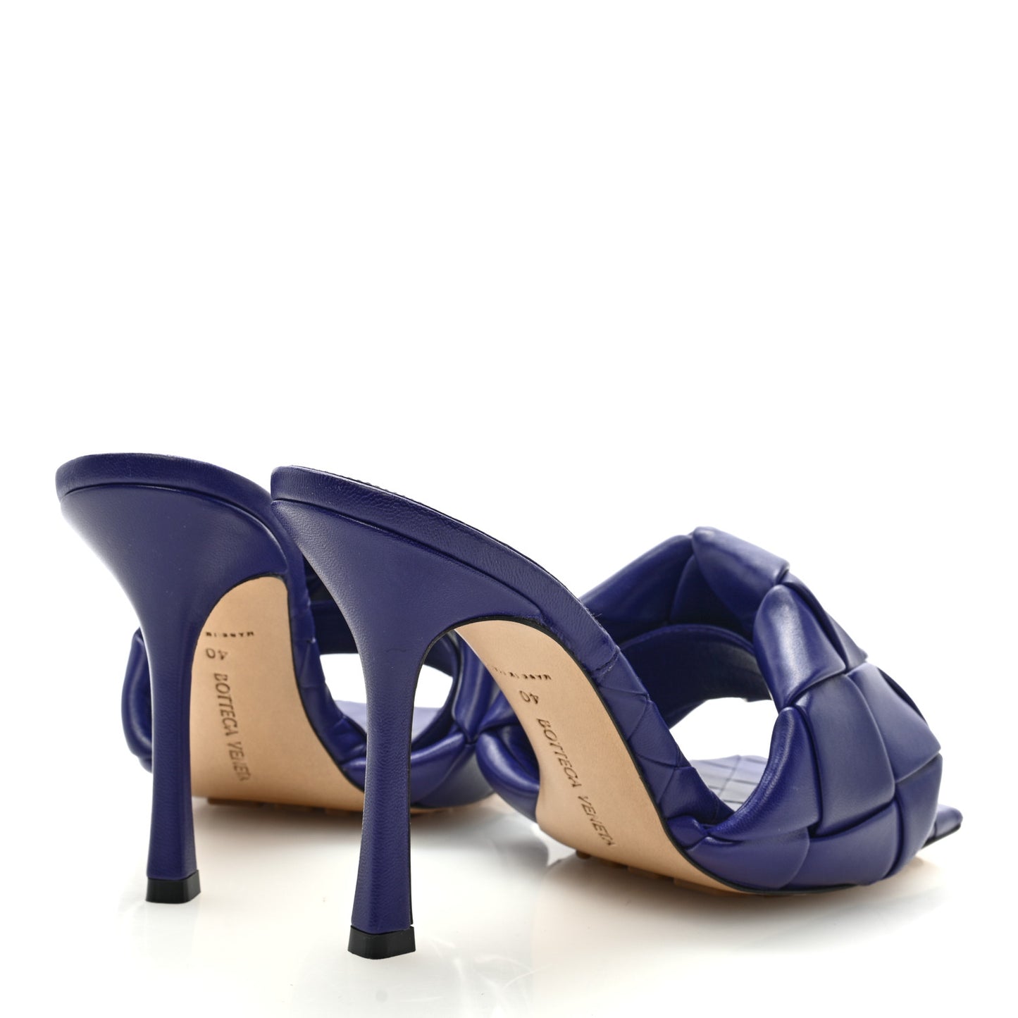 Nappa Maxi Intrecciato Lido 90mm Mule Sandals 40 Unicorn