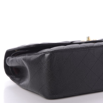 Chanel Caviar Quilted Jumbo Double Flap Black 6 of 10