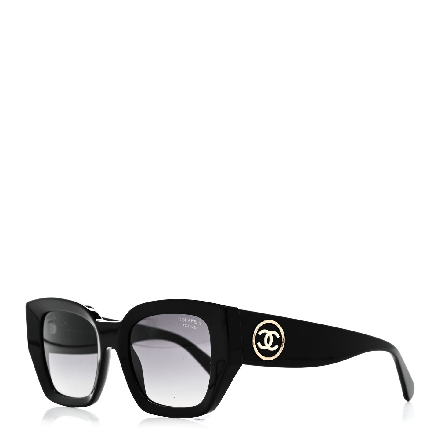Acetate Polarized Square Sunglasses 5506 Black