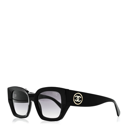 Chanel Acetate Polarized Square Sunglasses 5506 Black 1 of 8
