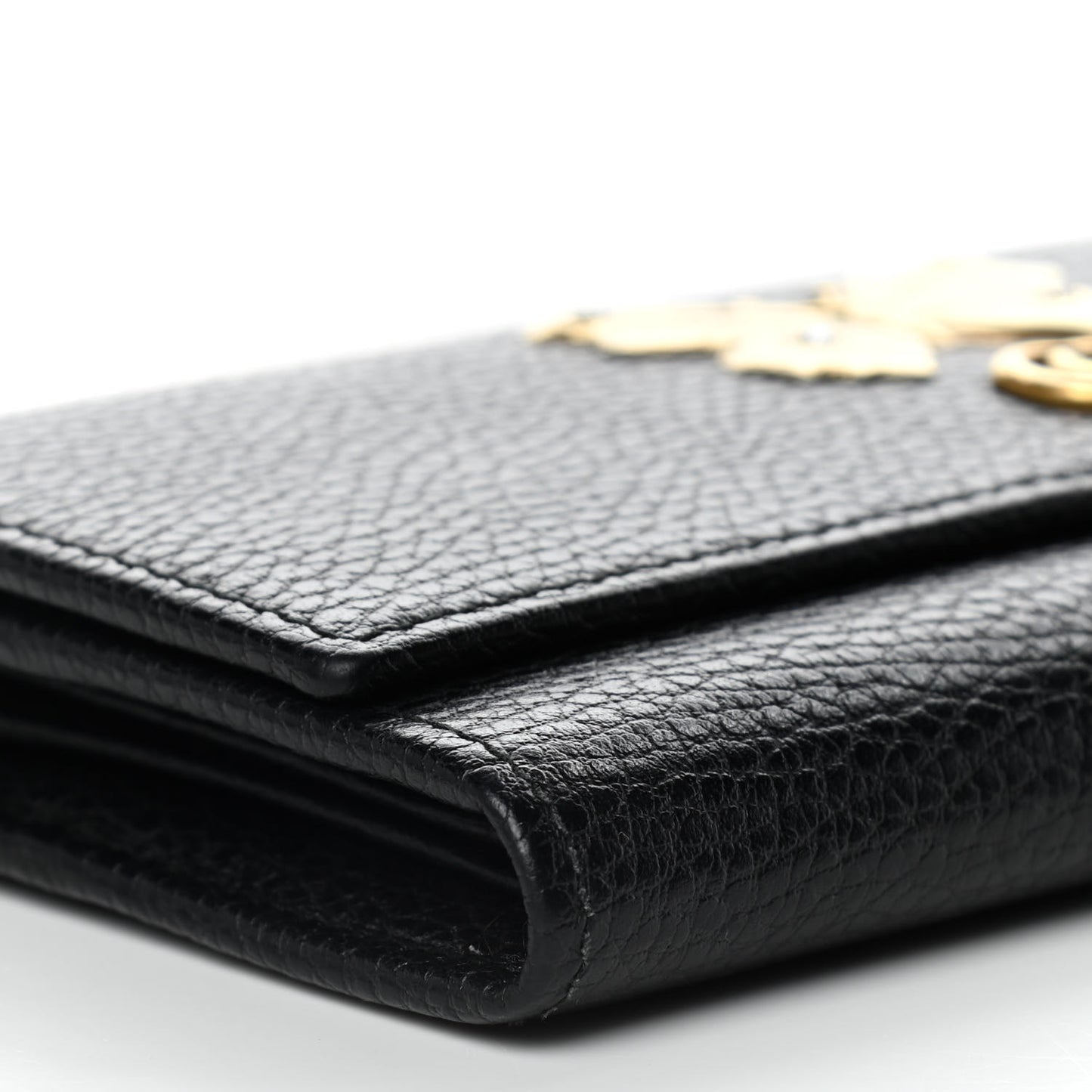Calfskin Garden Continental Wallet Black