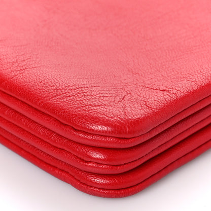 Celine Lambskin Large Trio Crossbody Bag Red 8 of 10