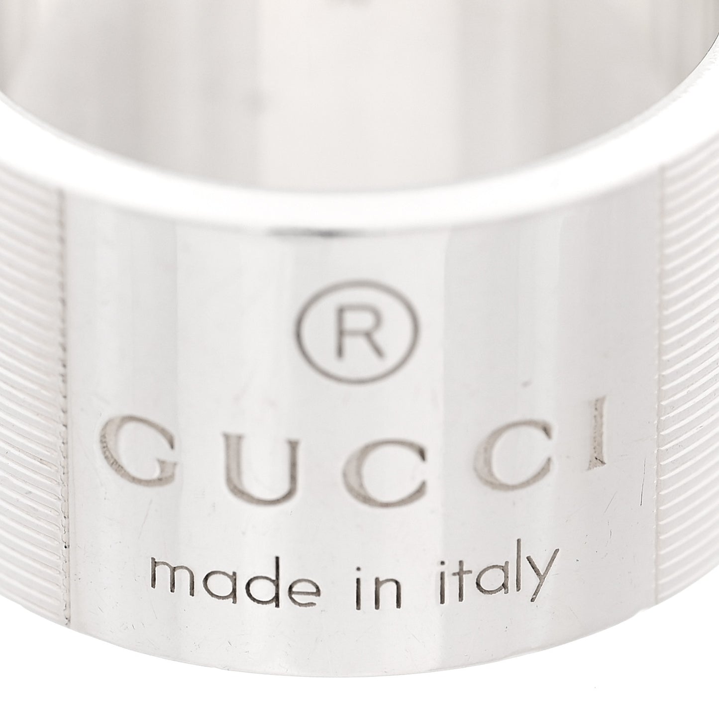 Sterling Silver 12mm Trademark Wide Band Ring 54 6.75