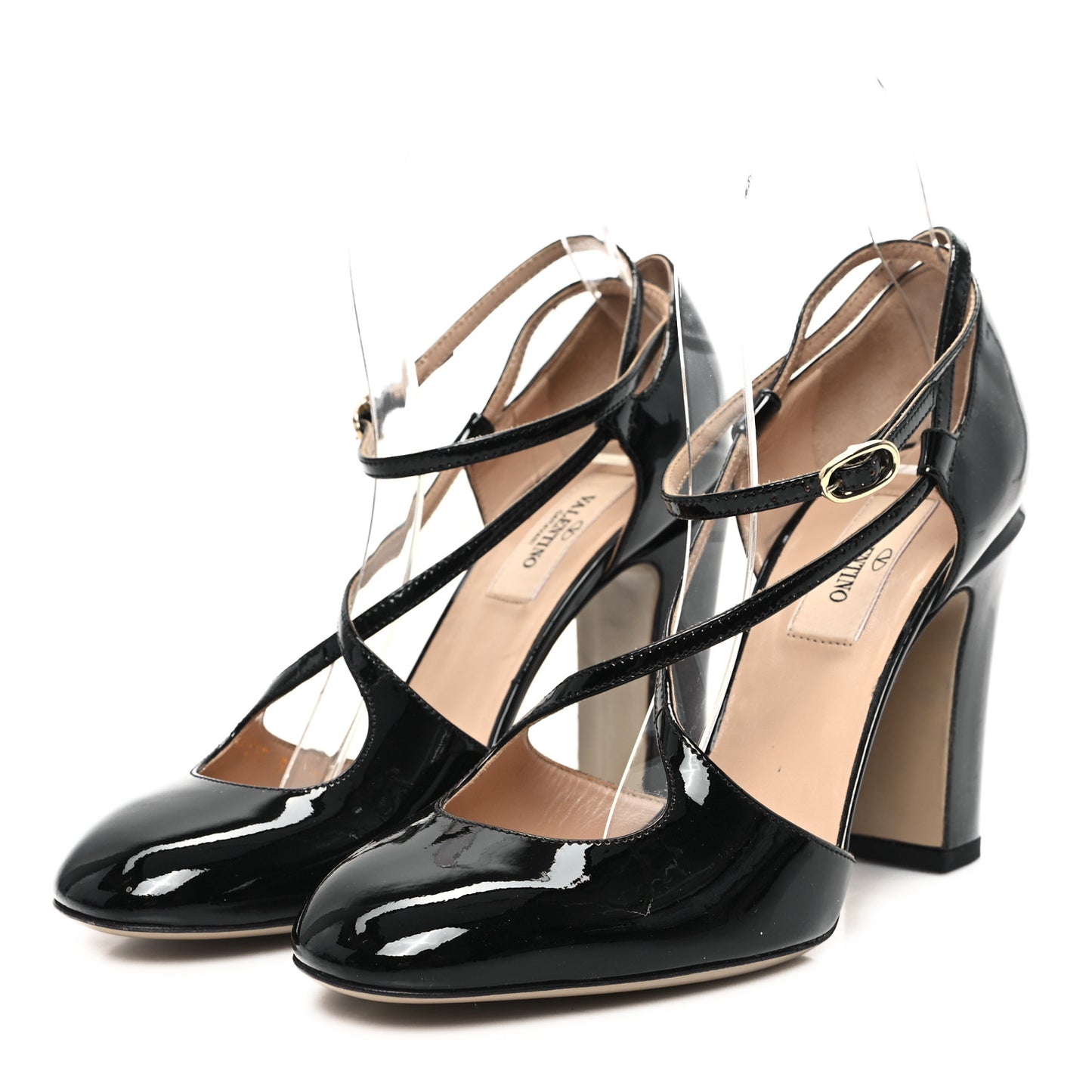 Patent Cutout Tango Mary Jane Pumps 37.5 Black
