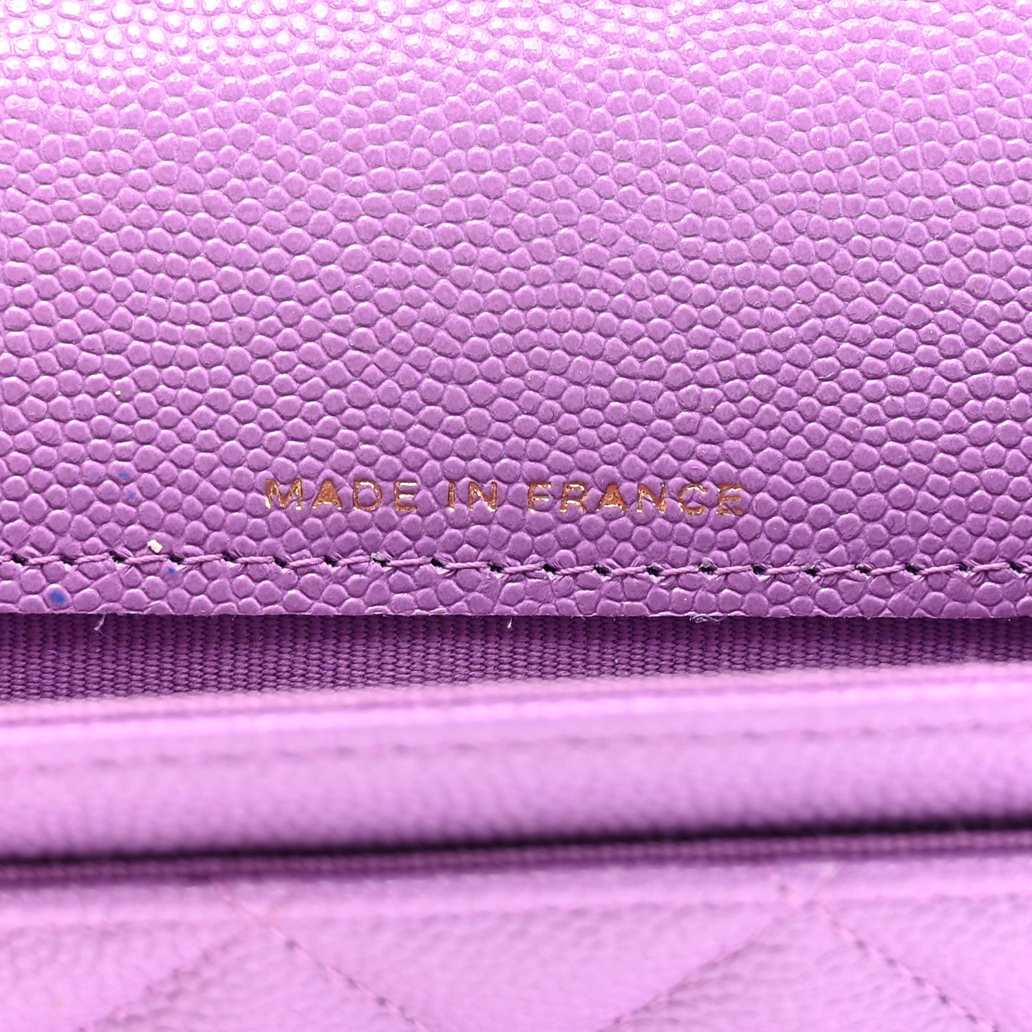Chanel Caviar Quilted Flap Card Holder Wallet Purple 8 of 9